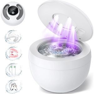 Tandenflosser - waterflosser - elektrische tandenborstel - 4 standen - ultrasoon - gebitsreinigingsapparaat - met UV-reinigingsfunctie - digitale timer - 45 kHz gebitsreinigingskamer - geschikt voor kunstgebitten, sportbitjes, nachtbeugels, beugels,