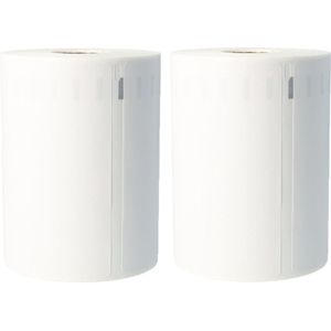 Dappaz 2 stuks Dymo Compatible Labels 4XL Wit S0904980 Geschikt voor Dymo Labelwriter 4XL | 104 x 159mm | Verzendetiketten Extra Groot