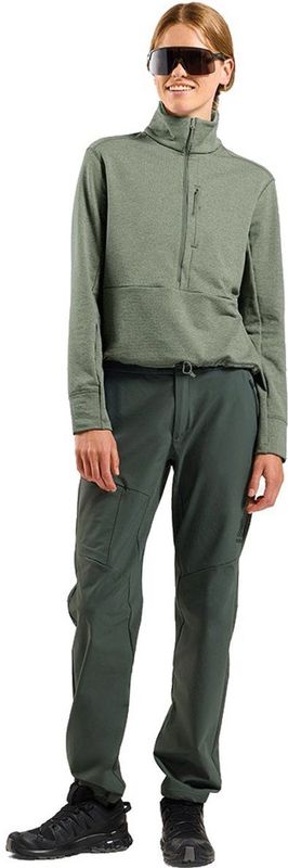 Odlo Womens Mid Layer 1/2 Zip Grid Fleece Fleecevest (Dames |olijfgroen)