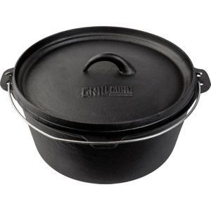 Grill Guru Cast Iron Dutch Oven - Gietijzeren pan met deksel - Medium 23cm