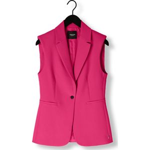 Jansen Amsterdam Wq245 Woven Blazer Gilet Sleeveless Blazers Dames - Roze - Maat M