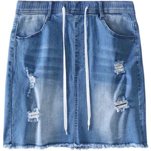 Livano Spijkerrok - Rok - Jeansrok Dames - Denim - Spijkerjurk - L