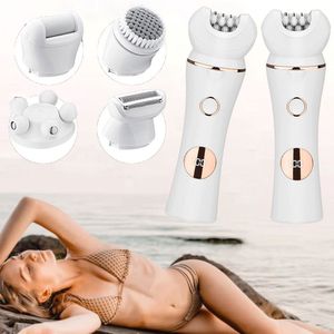 CHIWIN 5 in 1 Ladyshaver en Epilator Set - Dames Scheerapparaat met LED Display - USB Oplaadbaar - Waterdicht Gezichtsmassage en Voetverzorging - Voor Wenkbrauwen Armen Benen Bikini en Oksel
