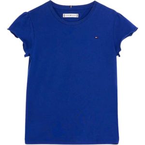 Tommy Hilfiger Essential Ruffle Sleeve T-Shirt Blauw - Kids - Girls - 16 Jaar