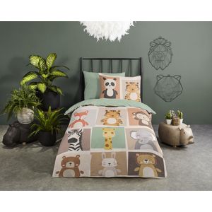 Dekbedovertrek - Grijs - Katoen - Eenpersoons