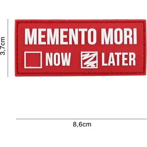 Embleem 3D PVC Memento Mori Rood