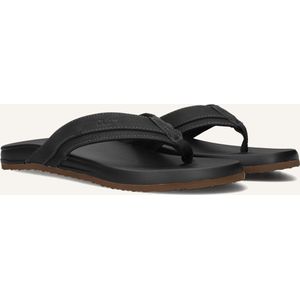 Clay - 003 - Slippers - Zwart - Heren Leren Look