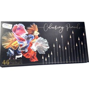 CraftSensations® Colouring Pencils | Kleurpotloden Set | 46 kleuren | Hoogwaardig Grafiet Kleurpotloden Set | Fijne Punt Zacht | Kleurpotloden Professioneel