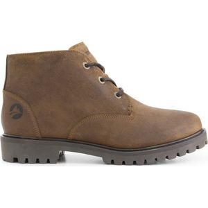 Travelin' Thorning Heren Suede leren Halfhoge veterschoenen - Cognac leer