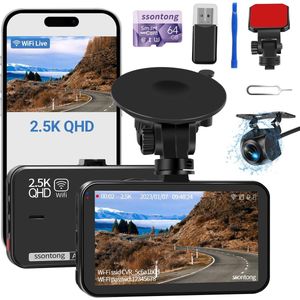 Dashcam voor Auto - Dual - Camerabewaking - Full HD - Zwart