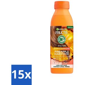 Garnier - Fructis Hair Food Pineapple - Shampoo - Lang & Dof Haar - 350 ml - Bulkverpakking - 15 stuks