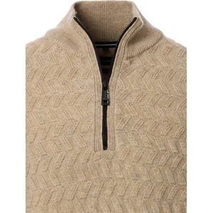 Casa Moda Trui Met Motief Lamswol Opstaande Kraag - XXL