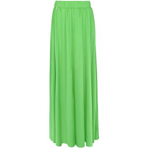 Lange Rok - Glans - Zomer - Maxi - groen - Maat s