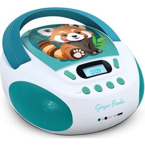 CD-speler voor kinderen met MP3 en USB-poort - Draagbare muziekspeler met hoofdtelefoonaansluiting