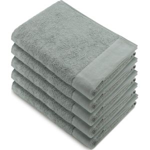 Walra Remade XL Handdoeken 70x140 - set van 5 - Zware kwaliteit 550 g/m2 - Jade