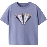 NAME IT - NMFKATINKA SS NREG TOP PB - T-shirt - Meisjes - Korte Mouwen - Glitterprint