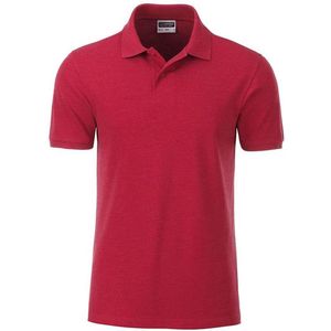 James and Nicholson Heren Basis Polo (Karmijnrood Melange)