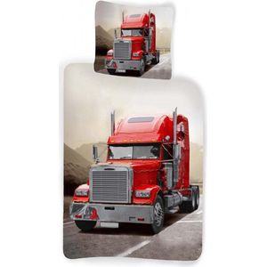 Ledikant dekbedovertrek - Katoen - Vrachtwagen - Baby dekbed - 100x140 cm - Truck Print