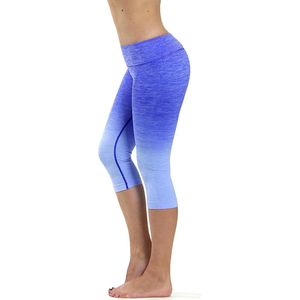 Yoga legging - compressie met hoge taille CAPRI OMBRE Koningsblauw S