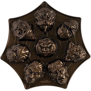 Bakvorm ""Monster mask cakelette pan"" - Nordic Ware | Fall Harvest Bronze