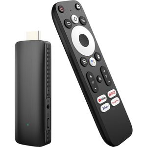 Elcostar Streaming Box Android TV Stick - 4K UHD & HDR - Chromecast ingebouwd - Android 12 - Android TV HDMI Stick - Eenvoudig te installeren - Mediabox - Inclusief HDMI kabel - zwart