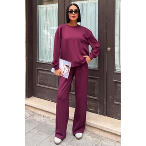 Sobe- Dames Trainingspak - Loungewear- Joggingspak- Sporttrainingspak Bordeauxrood Maat S
