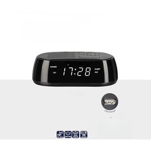 Lexium Wekkerradio Op Netstroom - Klokradio - Wekkerradio - Klokradio Met Wekker - Wekkerradio Dab - Wekker Dab Radio