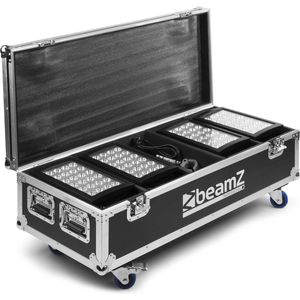 Flightcase FL4 van BeamZ voor 4x Star-Color 240 of 4x Star-Color 360 LED wash effecten