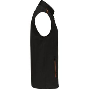 Bodywarmer Heren M WK. Designed To Work Mouwloos Black / Orange 65% Polyester, 35% Katoen