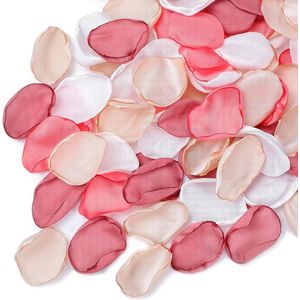 Zijden rozenblaadjes - 200 stuks stoffige roos blozen bloemblaadjes voor bruiloften - bulk bloemblaadjes voor decor - bruidsdouche decoraties - eettafel centerpieces .