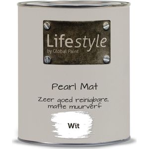Lifestyle Pearl Mat - Extra reinigbare muurverf - Wit - 1 liter