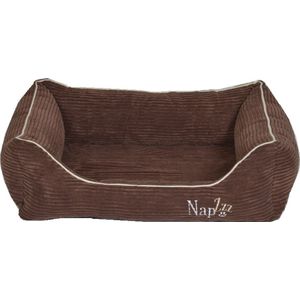 NapZZZ Divan S: 80 cm Ribbed Bruin