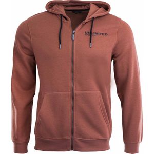 Medano - Hood - Sweatshirt - Rust - Met Kap en Volledig Zip Ontwerp