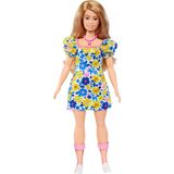 Barbie Fashionistas - Bloemenjurk - Barbiepop met Syndroom van Down