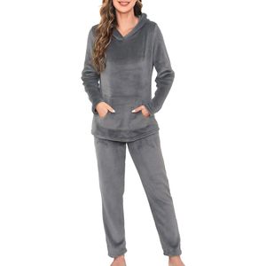 Dames flanellen winter pyjama set - Lange tweedelige pyjama voor optimaal comfort