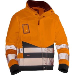 Jobman 1231 Service Jacket Hi-Vis Kl.3 Oranje/Zwart maat S