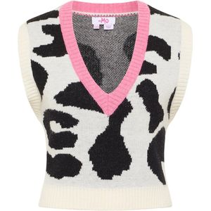 MYMO Trui  lichtbeige / pink / zwart