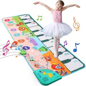 Pianomat, dansmat, kinderspeelgoed vanaf 2 jaar, voor jongens en meisjes, educatief speelgoed, geschenken, 110 x 36 cm