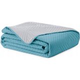 RESTILO - Dubbelzijdige Plaid - Blauw/Grijs - 220x240cm - OEKO-TEX