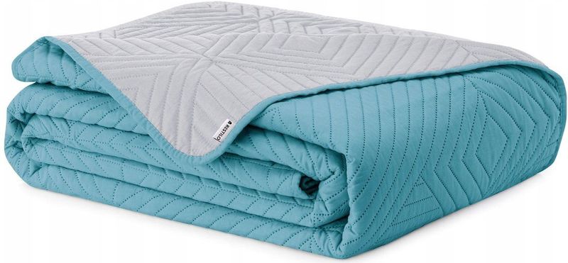 RESTILO - Dubbelzijdige Plaid - Blauw/Grijs - 220x240cm - OEKO-TEX