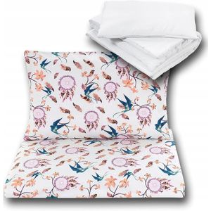 Kinderbedje Dekbedovertrek Set 100x135cm met Wol - 4 delen