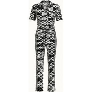 Angelle Milan Jumpsuit – Zwart/Wit Print – Travelstof