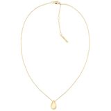 Calvin Klein CJ35000084 Dames Ketting - Ketting met hanger - Sieraad - Fantasie - Staal - Goudkleurig - 7 mm breed