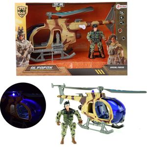Toi-toys Militaire Helikopter Met Soldaat 27 Cm Bruin