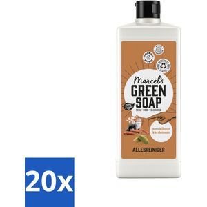 20 x Marcel's Green Soap - Allesreiniger - Sandelhout & Kardemom - Natuurlijk & effectief - 750 ml - Allesreiniger - Natuurlijke Reiniger - Sandelhout En Kardemom - Biologisch Afbreekbaar - Milieuvriendelijk
