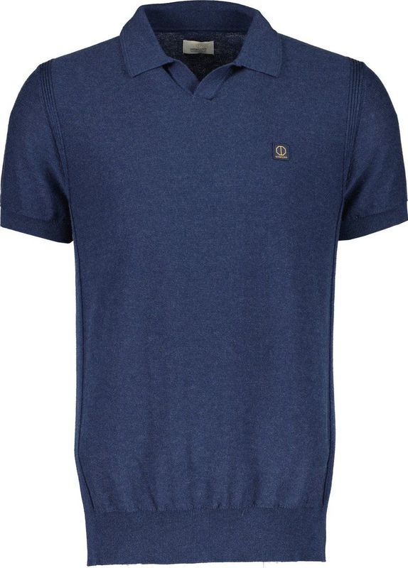 Dstrezzed Polo Melange Slub Donkerblauw