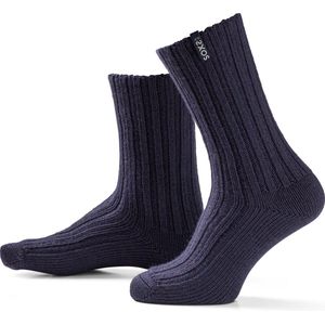 SOXS® | SOX3531 | Wollen sokken | Donkerblauw | Kuithoogte | Maat 42-46 | Blue horizon label