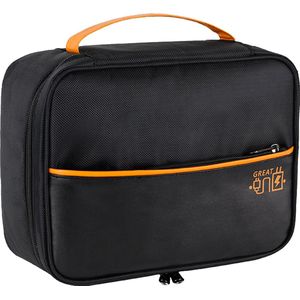 Somstyle Travel Organizer Tas Groot - Opbergtas Voor Kabels & Accessoires - Geschikt voor Tablets tot 12 Inch - Zwart / Oranje