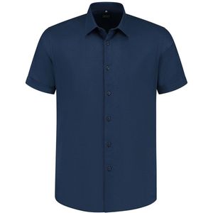 overhemd strijkvrij - Katoen - Blauw - Maat EU40/M