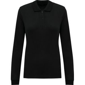 Kariban Bio180 piqué damespolo lange mouwen K2028 - Black - 3XL